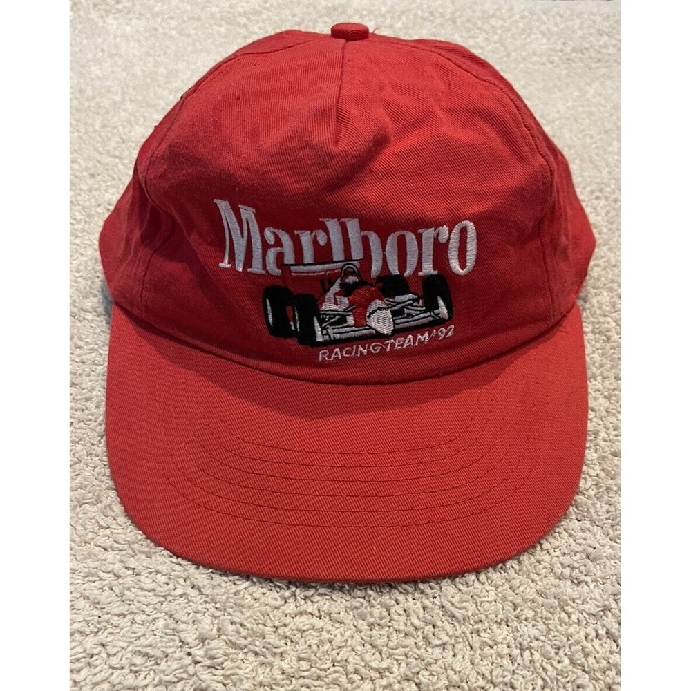 Vintage Marlboro Racing Team '92 Hat Snapback Red Cap Race 1992 Indycar